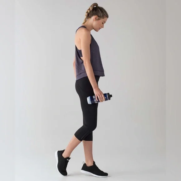 Lululemon Pace Perfect Tank Running Cropped Workout Gym Yoga Fitness Activewear - Picture 4 of 8